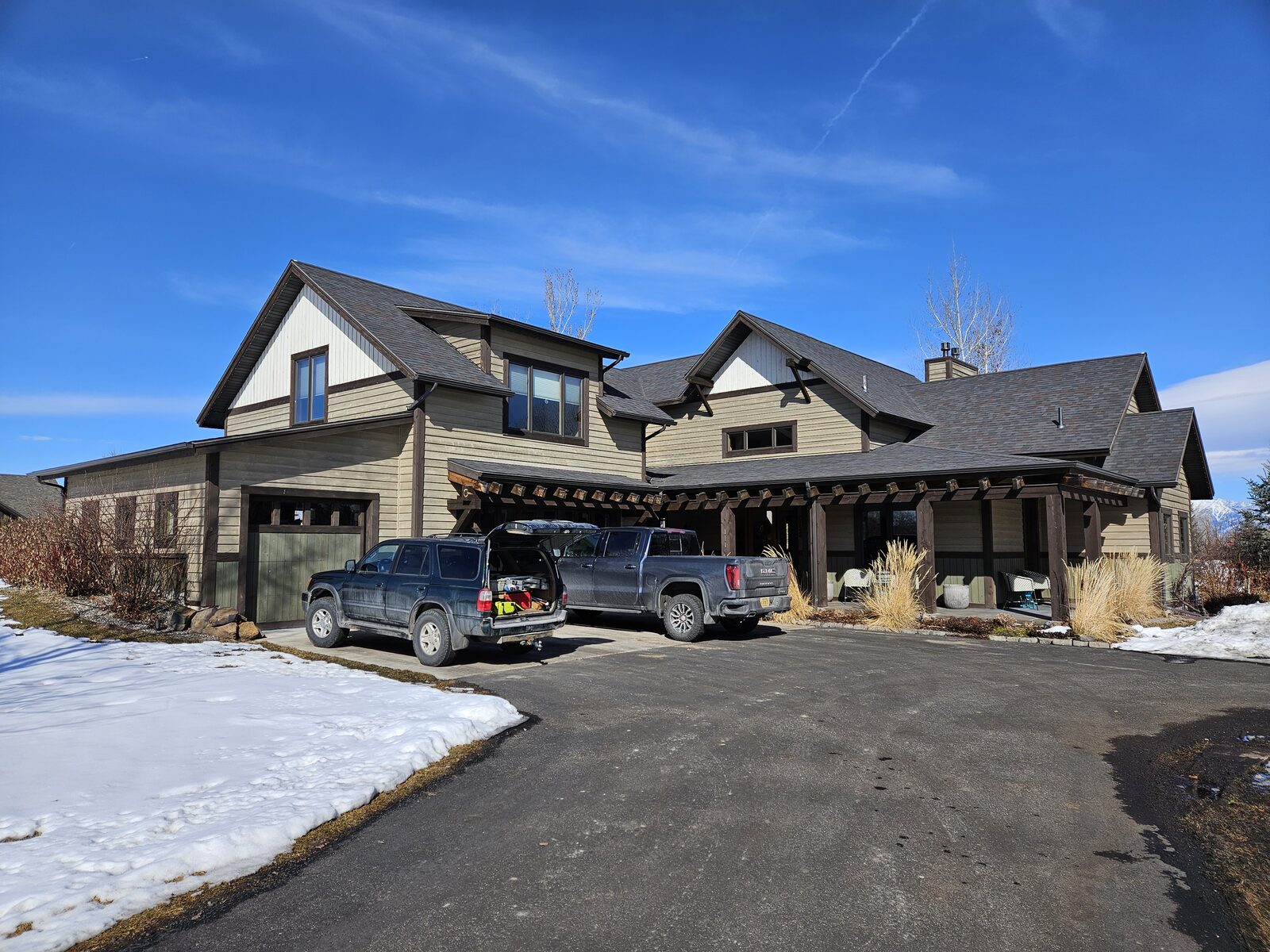 Completed craftsman-style home in Bozeman