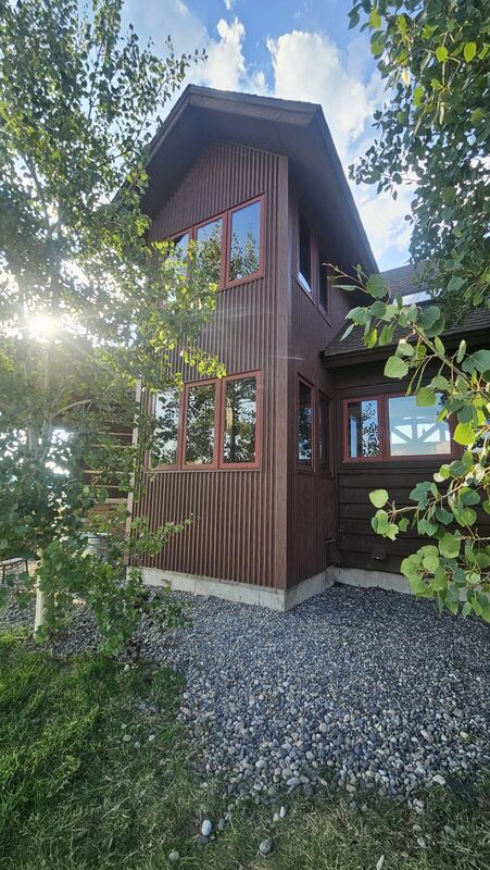 Board-and-batten siding, mountain home — Montana