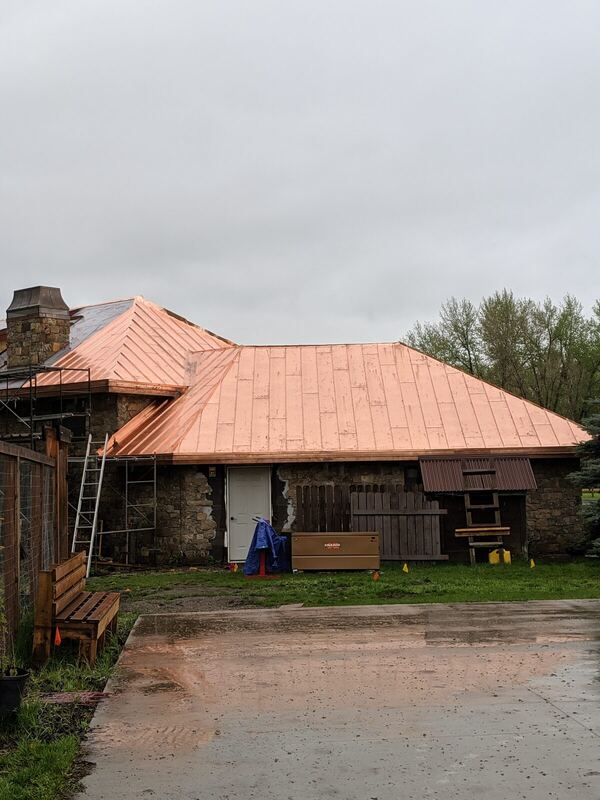 Full copper roof, stone home — Montana